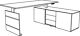 Schreibtisch M-ove H720-1200xB1800xT800mm weiß m.Sideboard elektr.höhenv.