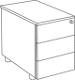 Rollcontainer M-ove H540xB430xT800mm weiß 3 Schubl.