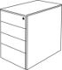 Standcontainer M-ove H720-760xB430xT800mm weiß m.4 Schubl.KERKMANN