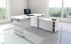 Schreibtisch M-ove siber H720-1200xB1800xT800mm graphit m.Sideboard