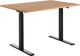 Schreibtisch H700-1200xB1200xT800mm Buche/schwarz rechteckige Form C-Fuß TOPSTAR