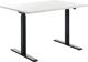 Schreibtisch H700-1200xB1200xT800mm weiß/schwarz rechteckige Form C-Fuß TOPSTAR