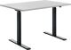 Schreibtisch H700-1200xB1200xT800mm grau/schwarz rechteckige Form C-Fuß TOPSTAR
