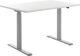Schreibtisch H700-1200xB1200xT800mm grau/weiß rechteckige Form C-Fuß TOPSTAR