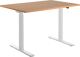 Schreibtisch H700-1200xB1200xT800mm Buche/weiß rechteckige Form C-Fuß TOPSTAR