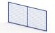 Gitterrückwand f.Palettenregal H.500mm Feldbreite1825mm ku.-besch.blau META