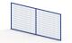 Gitterrückwand f.Palettenregal H.500mm Feldbreite1825mm ku.-besch.blau META