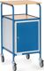Rollpult 5835 H1195xB605xT610mm lichtgrau/brillantblau 3 Böder,1 Tür FETRA