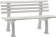 Bank Sylt L1500xB540xH740mm 3-Sitzer Ku.weiß BLOME