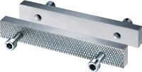 Schraubstockbacke HEUER, NW-Nr.: 4000830343 Front Backen-B.120mm, glatt/geriffelt   