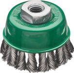 Topfbürste D.65mm M14, NW-Nr.: 4000840752 Drahtstärke 0,5mm VA, Wechselzopf 12500min-¹ LESSMANN  