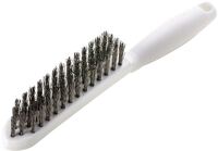 Drahtbürste L.285mm, NW-Nr.: 4000840778 0,35mm VA-Stahldraht, gewellt 4-reihig LESSMANN   