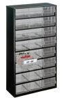Kleinteilemagazin B306xT150xH552mm galvanisiertes Stahlbl.24 Schubl.PP
