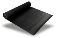 Gummi-Breitriefenmatte schwarz, 3 mm stark 1200 mm breit, 10 m/Ro., Rückseite stoffgemustert   