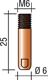 Stromdüse Draht-Ø 0,8mm M 6 L.25mm E-Cu TRAFIMET