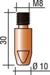 Stromdüse Draht-Ø 1,2mm M 8 L.30mm E-Cu TRAFIMET
