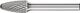 Frässtift RBF D.10mm Kopf-L.20mm Schaft-D.6mm HM Verz.3 PLUS PFERD