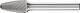 Frässtift RBF D.10mm Kopf-L.20mm Schaft-D.6mm HM Verz.5 PFERD