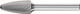 Frässtift RBF D.12mm Kopf-L.25mm Schaft-D.6mm HM Verz.5 PFERD