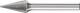 Frässtift SKM D.10mm Kopf-L.20mm Schaft-D.6mm HM Verz.5 PFERD