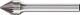 Frässtift KSJ D.10mm Kopf-L.8mm Schaft-D.6mm HM Verz.3 PFERD