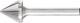Frässtift KSJ D.16mm Kopf-L.13mm Schaft-D.6mm HM Verz.5 PFERD