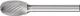 Frässtift TRE D.12mm Kopf-L.20mm Schaft-D.6mm HM Verz.5 PFERD