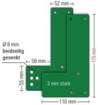 Montagepl.901-/ 991 470 Mont.an GLT Schwenk-Türwächter DIN L/R L175xB110mm GFS