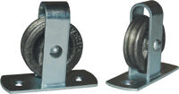 Stehrolle 496 D.40mm Nut 6mm verz.vernietet Gehäuse a.Bandstahl m.Längsplatte