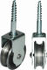 Vogelrolle 471 D.25mm Nut 5mm Stahlrolle verz.Gehäuse a.Bandstahl Bügel