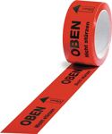 Warnklebeband PP Oben, NW-Nr.: 3000265564 L.66 m,B.50mm rot, Rl.TRANSPAK   