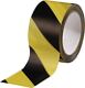 Warnmarkierungsband PVC, NW-Nr.: 3000265595 schwarz/gelb L.66m B.60mm, Rl. rechtsweisend