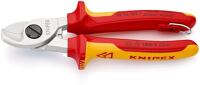 Kabelschere L.165mm Kopf verchr.VDE m.Öse Mehrkomp.-Hüllen Form 1 KNIPEX