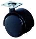 Kunststoffdoppelrolle D.40mm Trgf.30kg m.Platte PA schwarz RAL 9005 BS ROLLEN