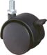 Kunststoffdoppelrolle D.50mm Trgf.40kg M8 PA schwarz RAL 9005