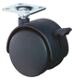Kunststoffdoppelrolle m.Festst.D.40mm Trgf.30kg m.Platte PA schwarz RAL 9005