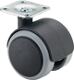 Kunststoffdoppelrolle D.50mm Trgf.50kg m.Platte PA BS ROLLEN