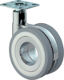Lenkrolle D.75mm Tragkraft 50kg Polyurethanrad grau Platte 47x47mm F382