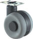 Lenkrolle D.60mm Tragkraft 40kg Kunststoffrad grau Platte 47x47mm