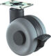 Lenkrolle m.Feststeller D.60mm Tragkraft 40kg Kunststoffrad grau Platte 47x47mm