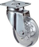 Lenkrolle D.75mm Trgf.50kg m.Platte Ku.transp.BS ROLLEN