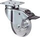 Lenkrolle m.Festst.D.75mm Trgf.50kg m.Platte Gleitlager Ku.transp.BS ROLLEN