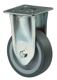 Bockrolle D.100mm Trgf.65kg Vollgummirad blaugrau Platte 60x60mm