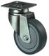Lenkrolle A85 D. 100mm Trgf. 65kg Vollgummirad blaugrau Platte 60x60mm