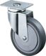 Lenkrolle D.80mm Trgf.80kg m.Platte Gum.grau BS ROLLEN