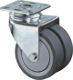 Doppel-Lenkrolle 75mm 80kg o.Festst.Gum.grau 77x67mm BS ROLLEN