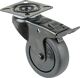 Lenkrolle m.Festst.D.75mm Trgf.60kg m.Platte m.Festst.Gum.schwarz BS ROLLEN