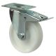 Lenkrolle D.125mm, NW-Nr.: 3000275412 Trgf.175 kg m.Feststeller, Ku.Platte L105xB80mm weiß Platte 104x80mm