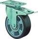 Schwerlastlenkrolle, NW-Nr.: 3000275448 D.125mm Trgf.200kg, Totalfesteller Elastikgummi 105x85mm