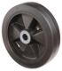 Ersatzrad D.100mm Trgf.140kg Gum.schwarz Achs-D.12mm Nabenl.40mm BS ROLLEN